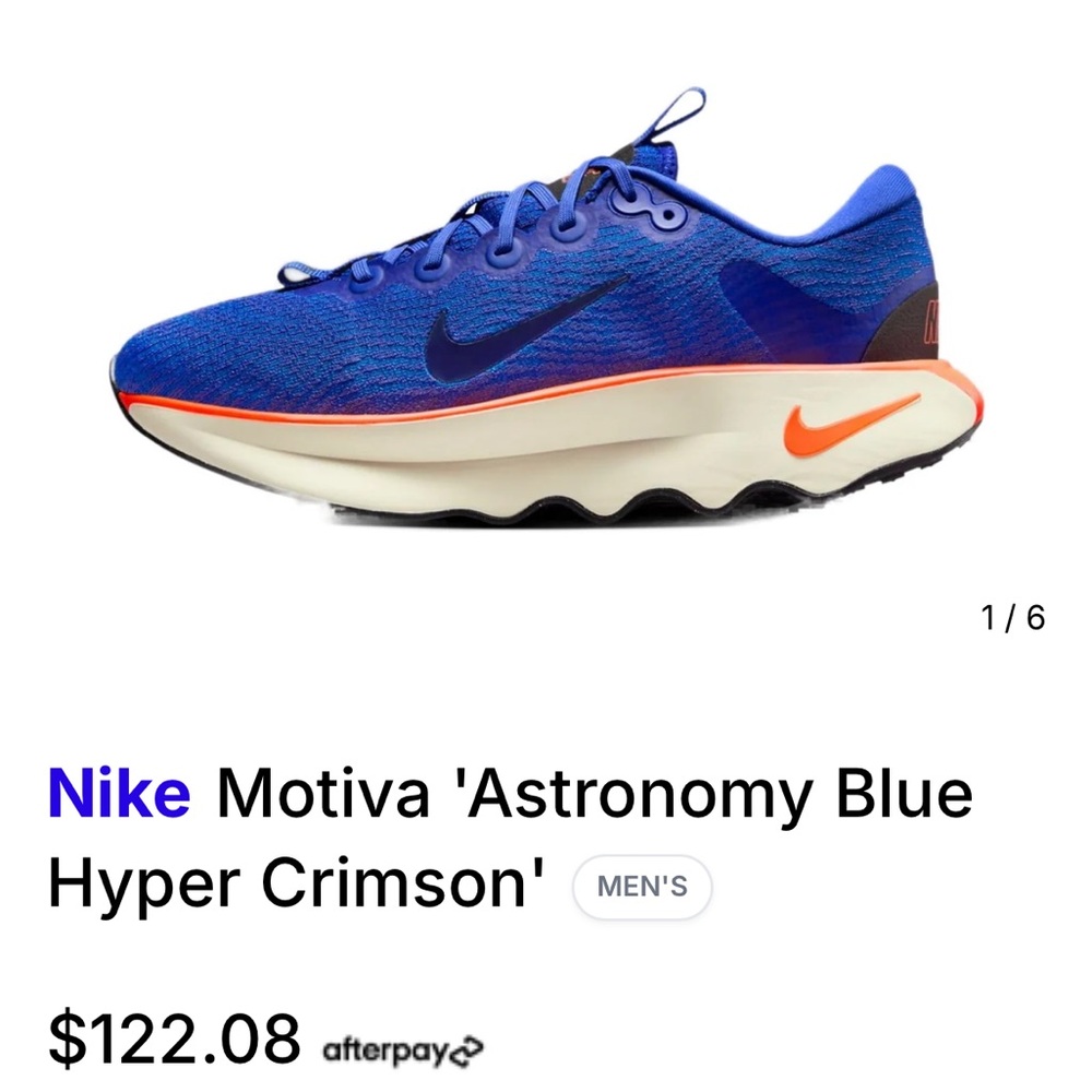 Nike Men's Vibrant Blue and Orange Athletic Shoes Nike Motiva walking shoe